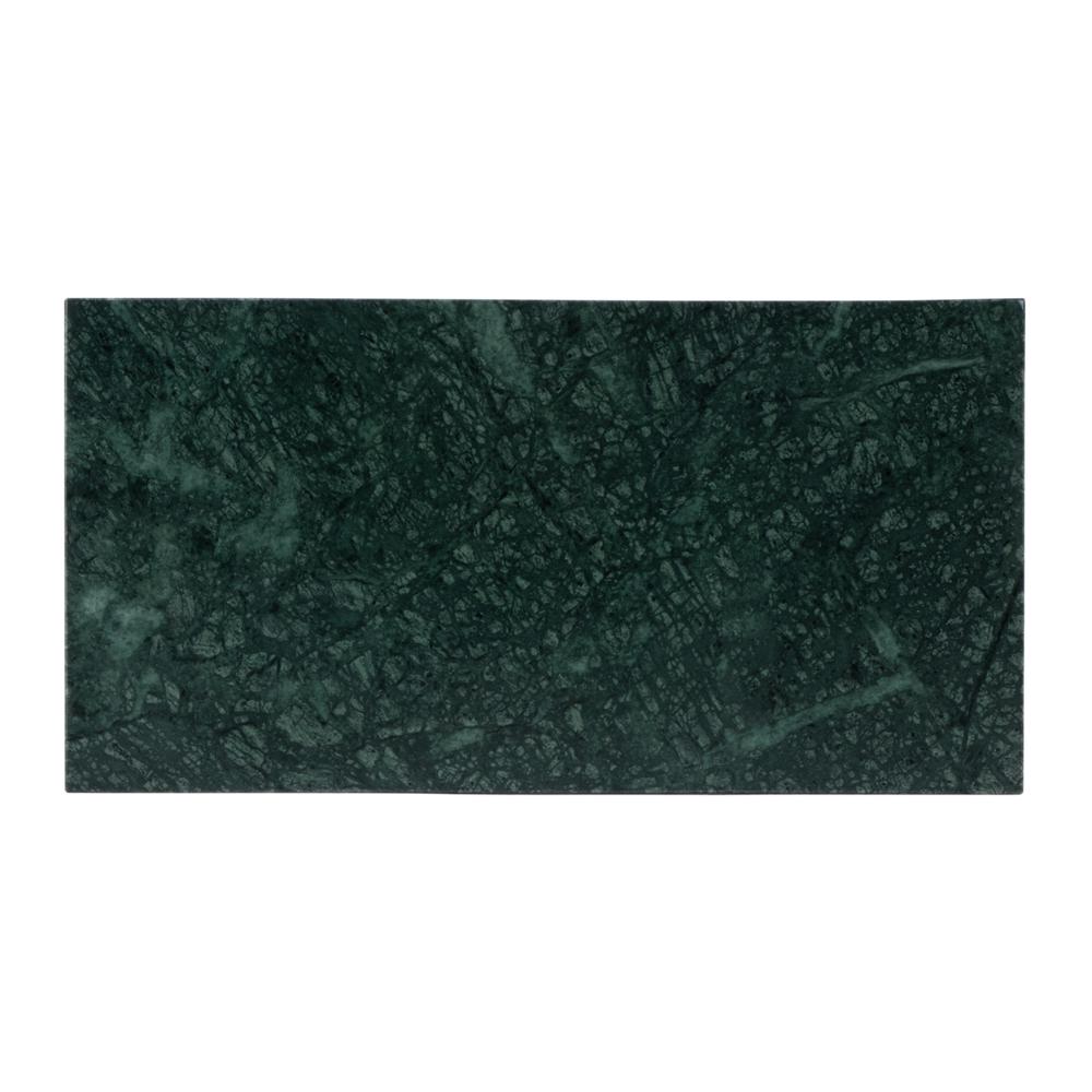 Edie Marble & Leather Magazine Side Table, Green. Picture 4