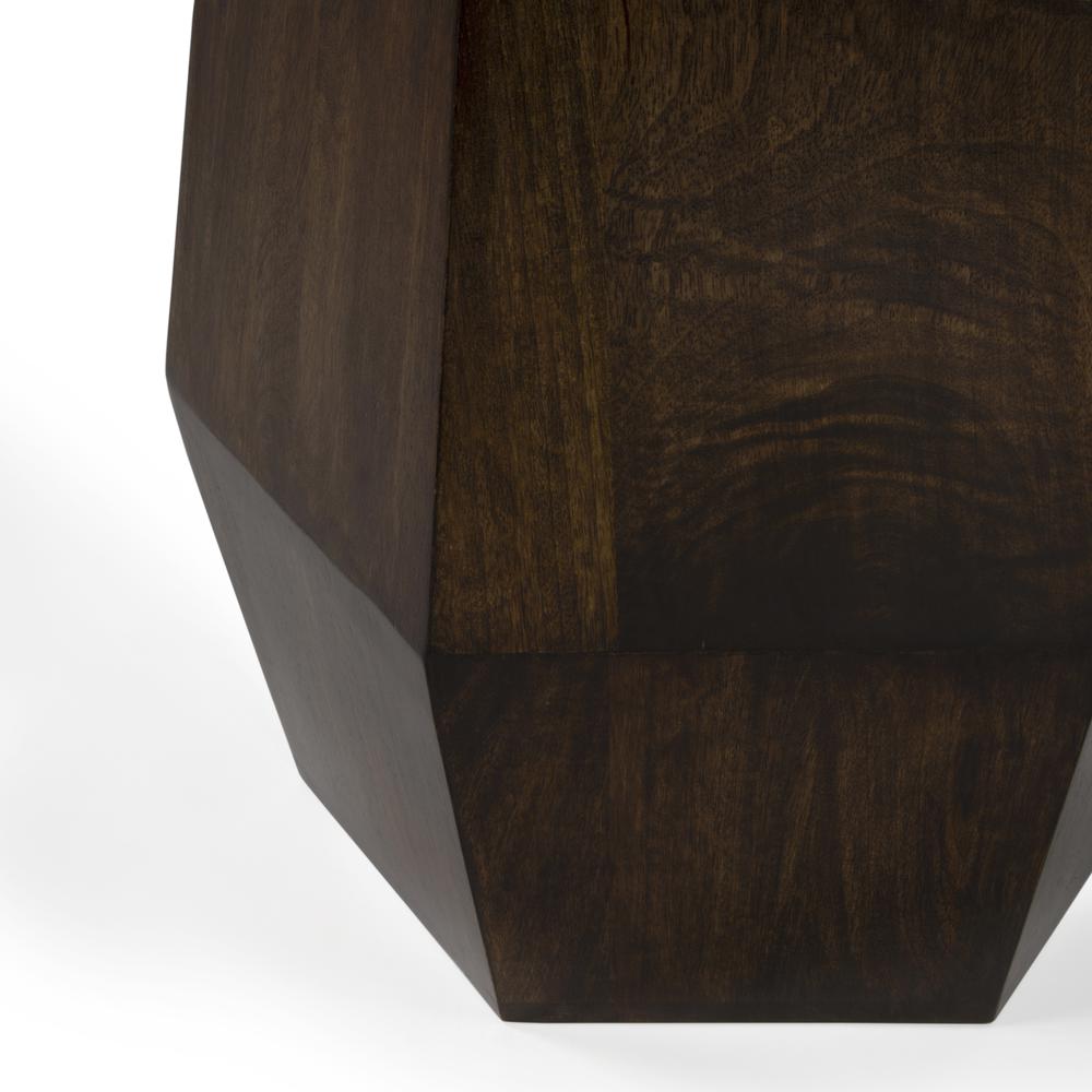 Gulchatai Wood Finish Side Table, Dark Brown. Picture 5