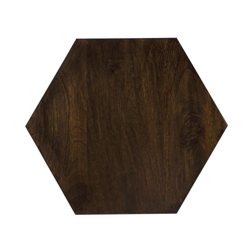 Gulchatai Wood Finish Side Table, Dark Brown. Picture 6