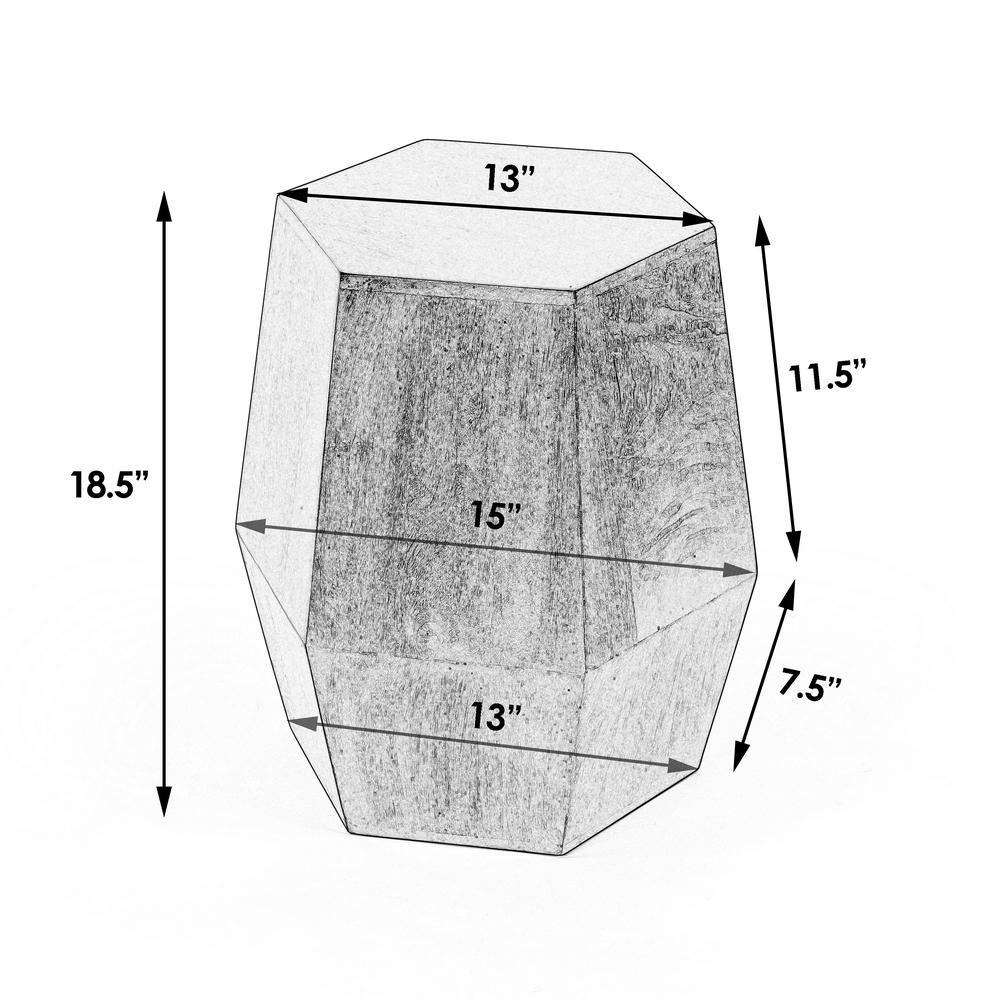 Gulchatai Wood Finish Side Table, Dark Brown. Picture 7