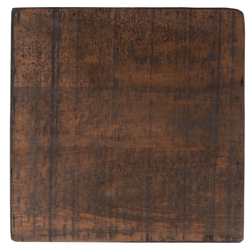 Gulnaria Wood & Metal Side Table, Dark Brown. Picture 6