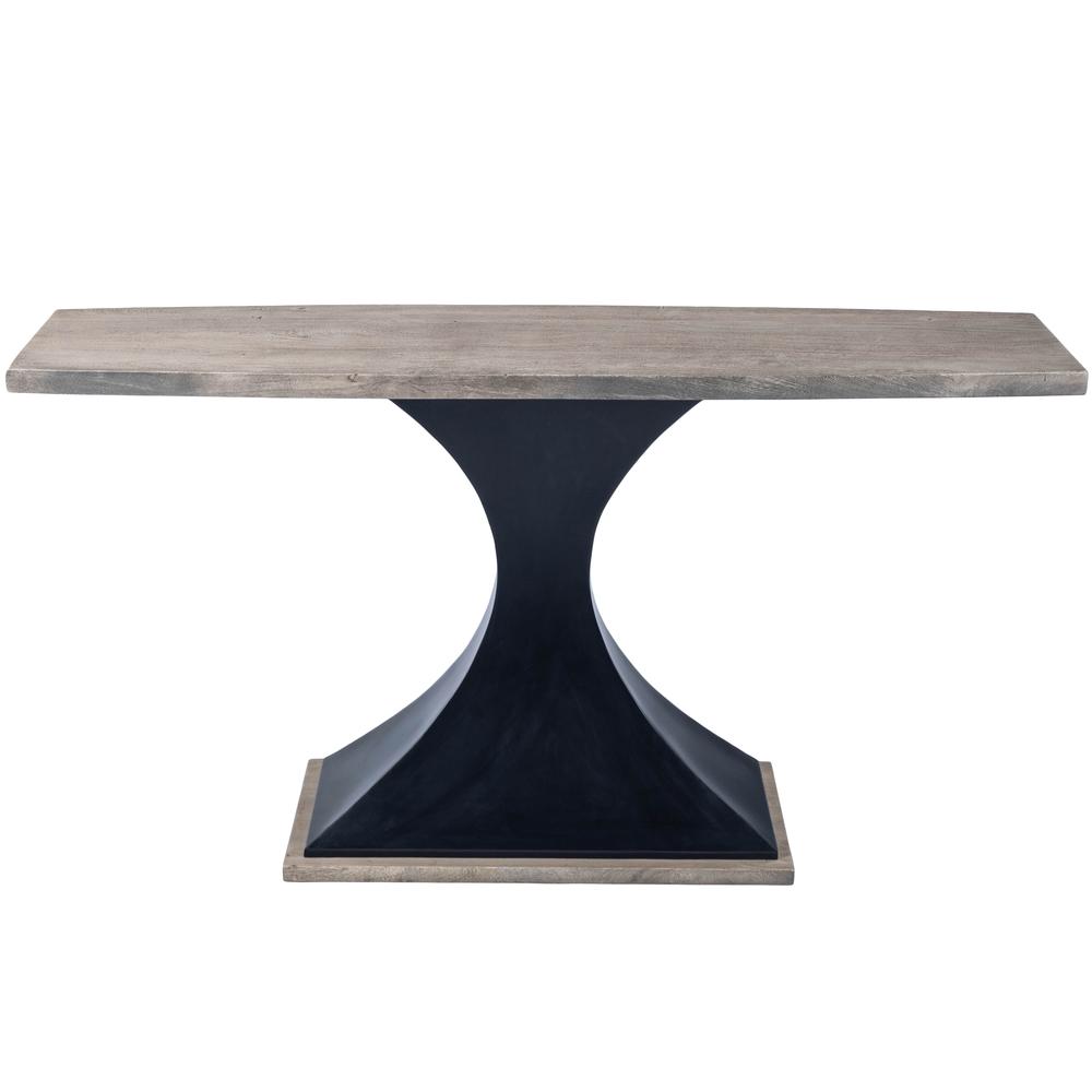 Lidiya Wood & Metal Console Table, Gray. Picture 2