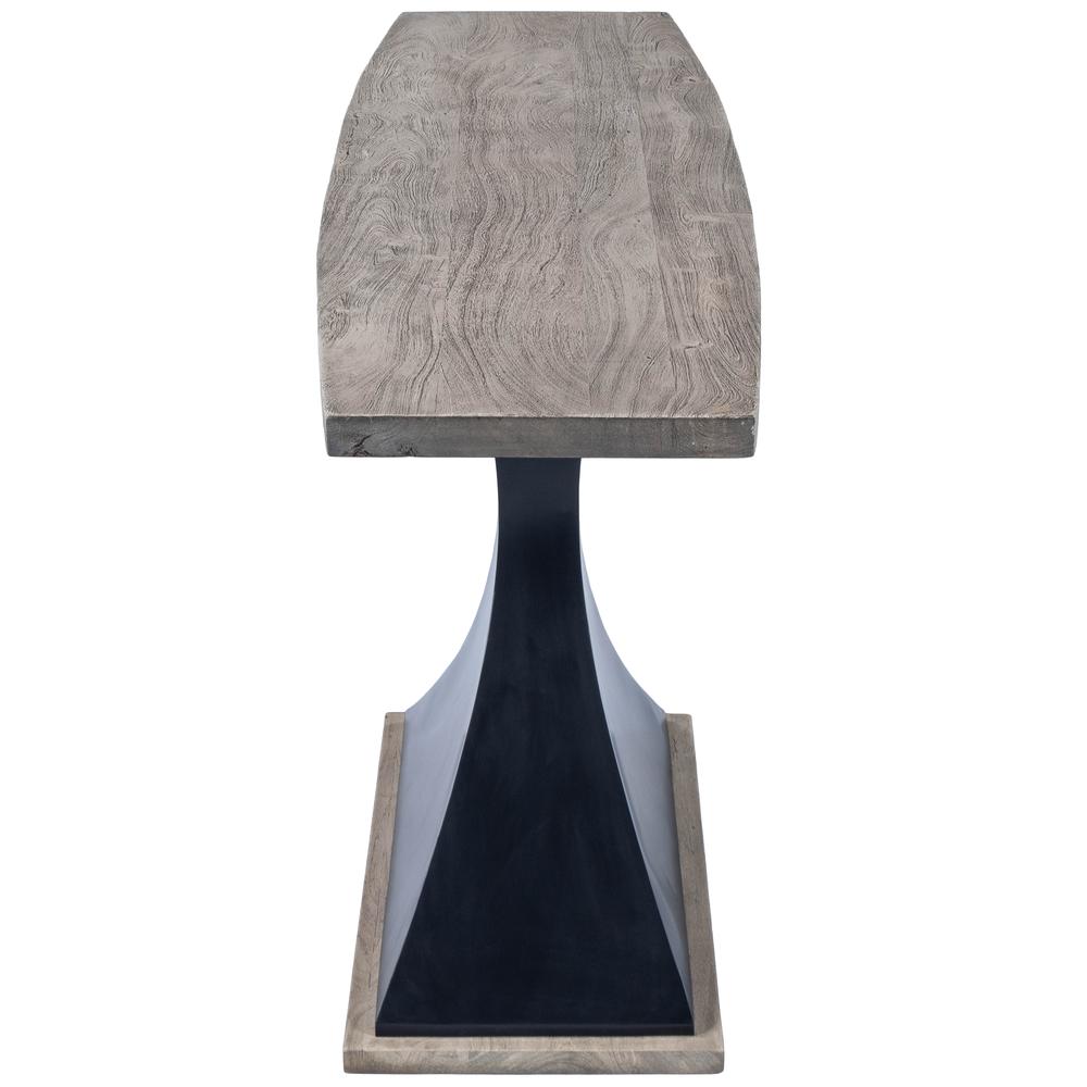 Lidiya Wood & Metal Console Table, Gray. Picture 3
