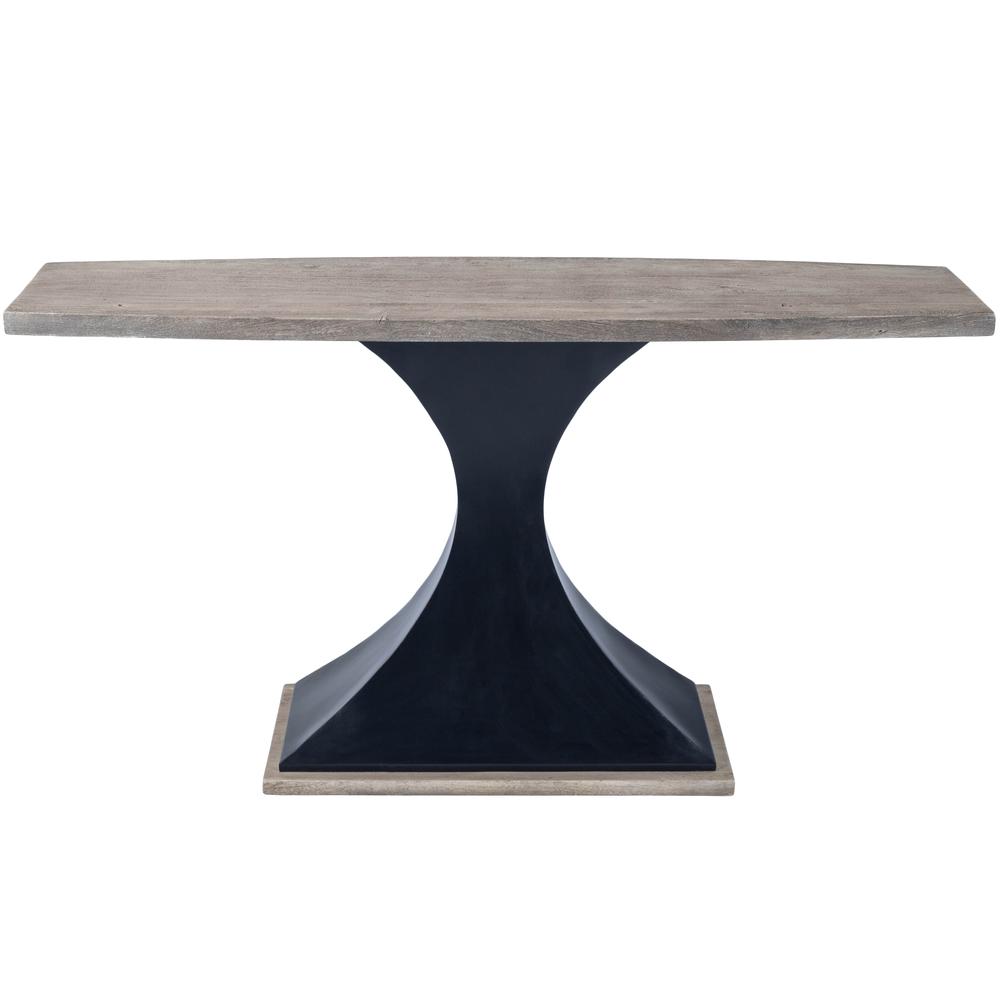 Lidiya Wood & Metal Console Table, Gray. Picture 4