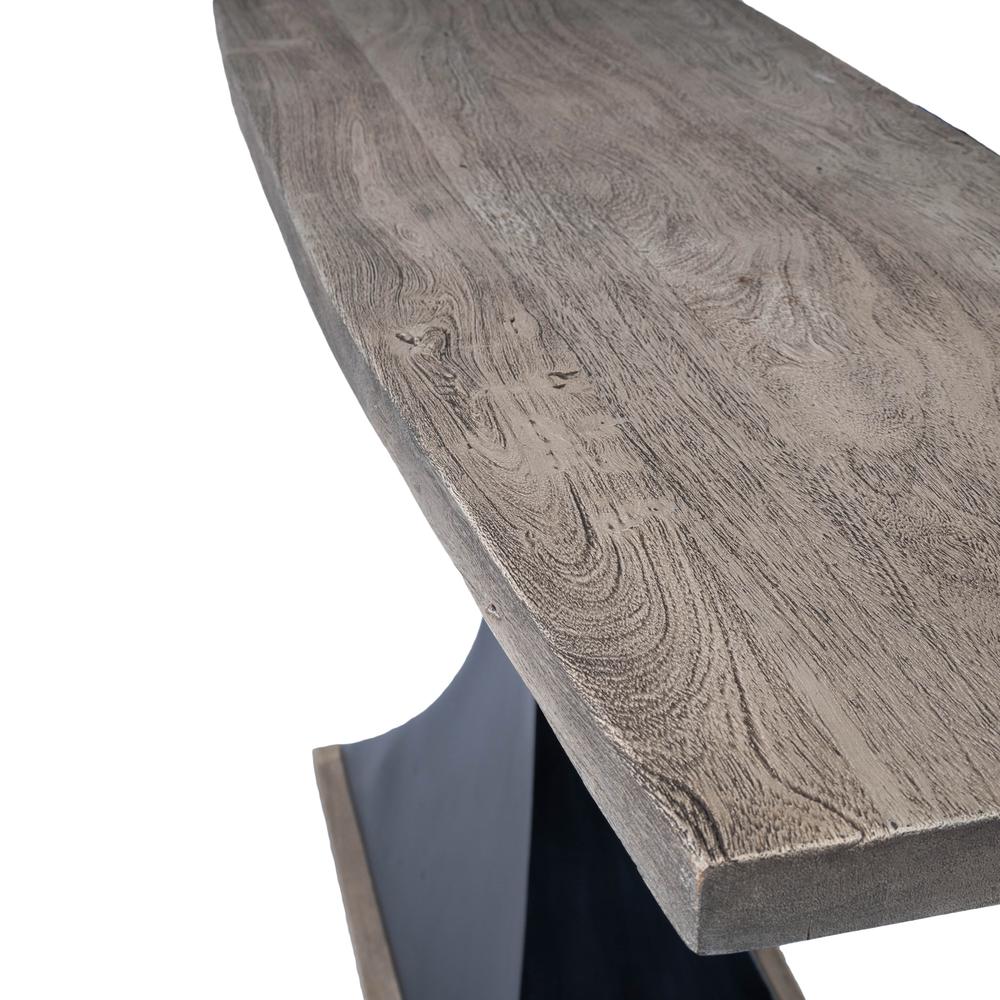 Lidiya Wood & Metal Console Table, Gray. Picture 7