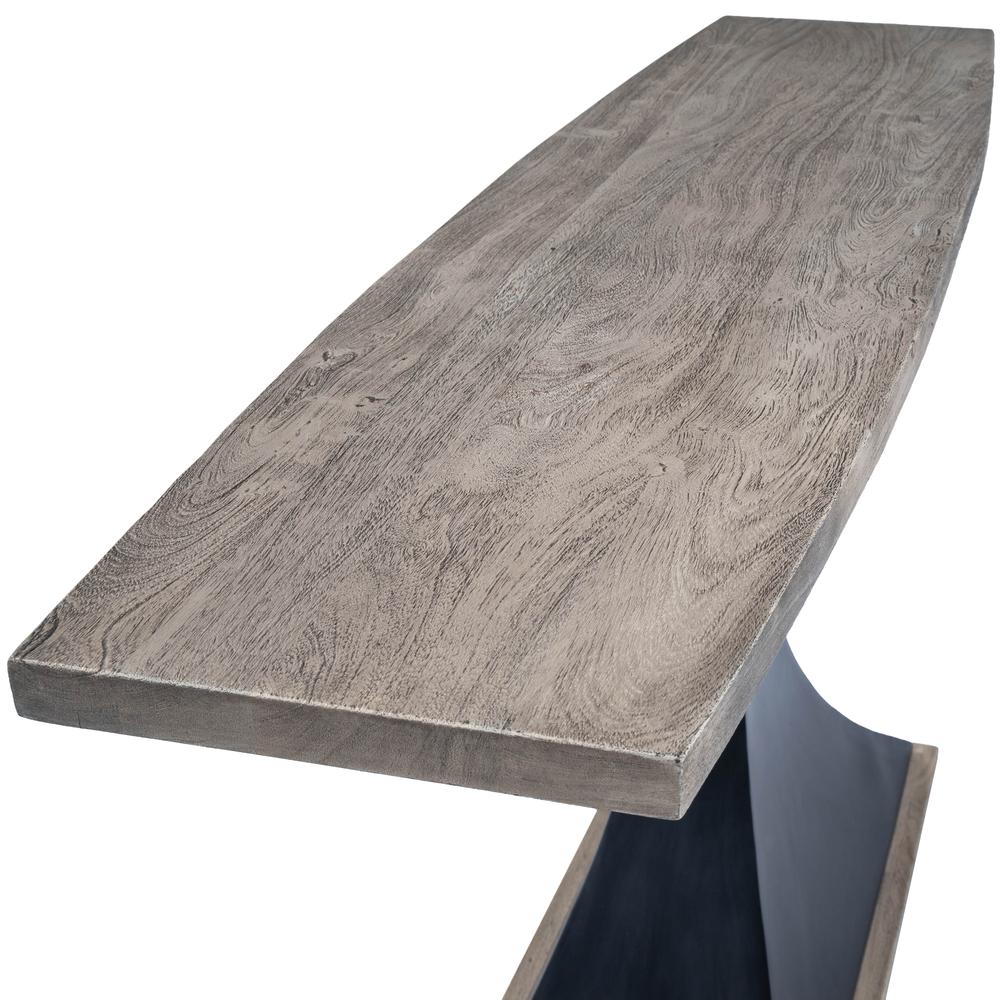 Lidiya Wood & Metal Console Table, Gray. Picture 8