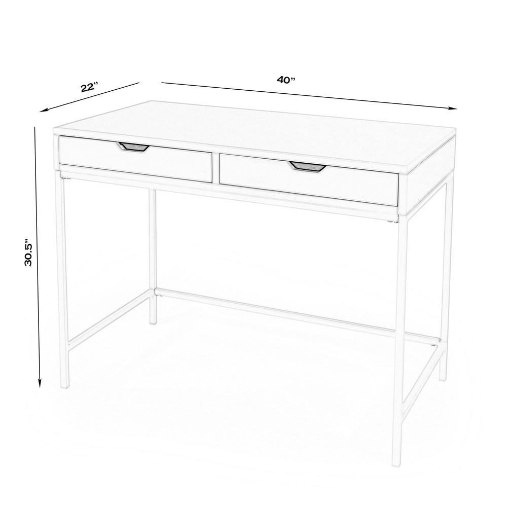 Belka Desk with Drawers, White. Picture 7