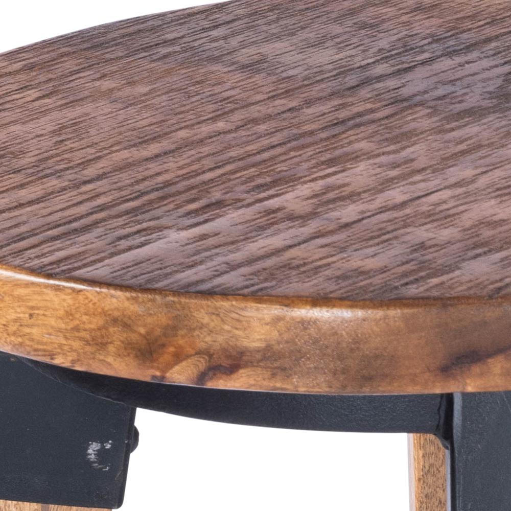 Mountain Lodge Wood & Metal 26" Counter Stool, Natural Wood. Picture 9