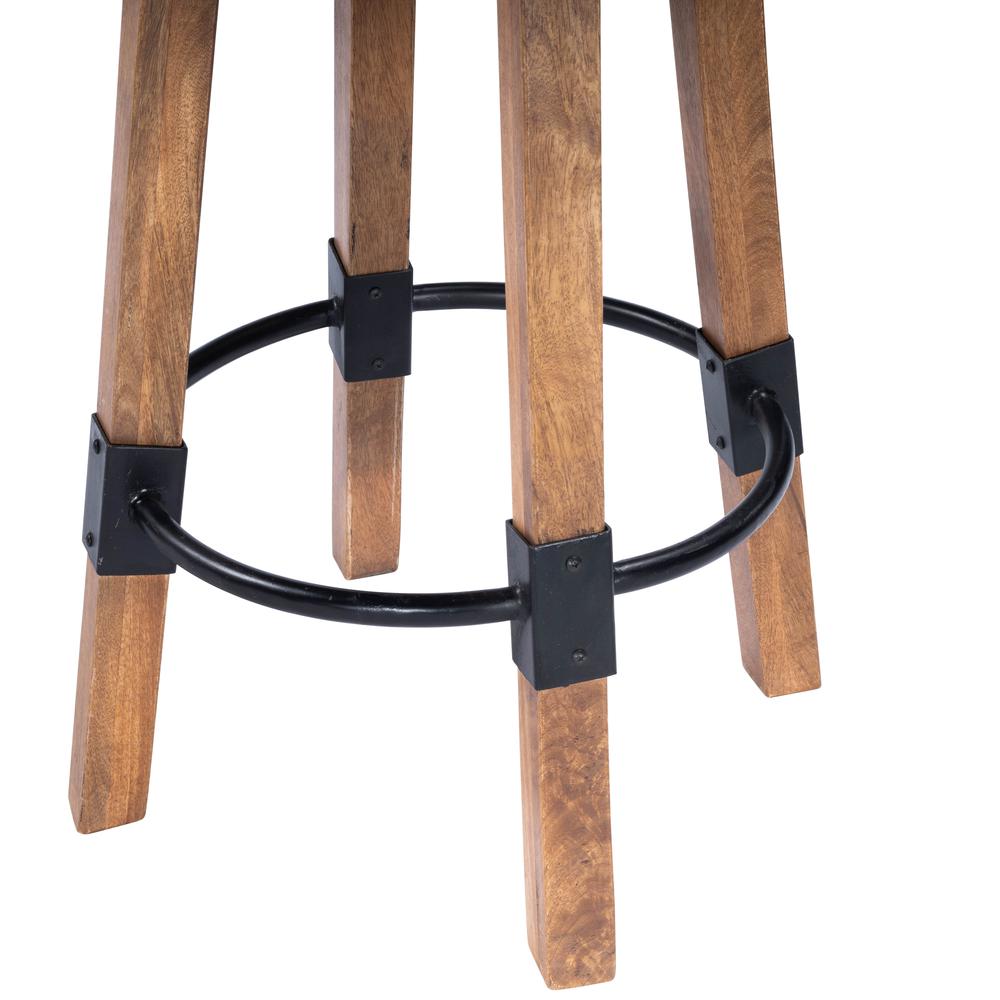 Mountain Lodge Wood & Metal 30" Bar Stool, Natural Wood. Picture 7