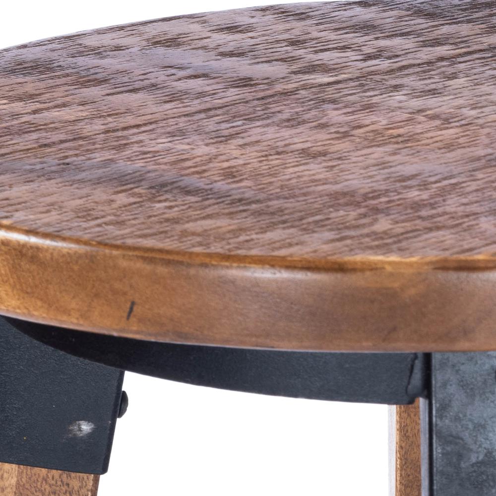 Mountain Lodge Wood & Metal 30" Bar Stool, Natural Wood. Picture 9