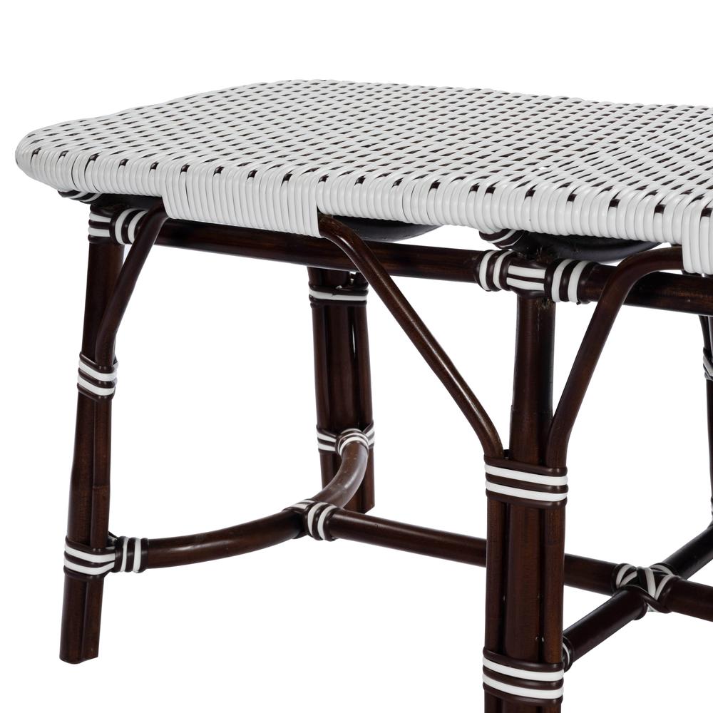 Marcella Rattan 42.5"W Bench, Dark Brown. Picture 8
