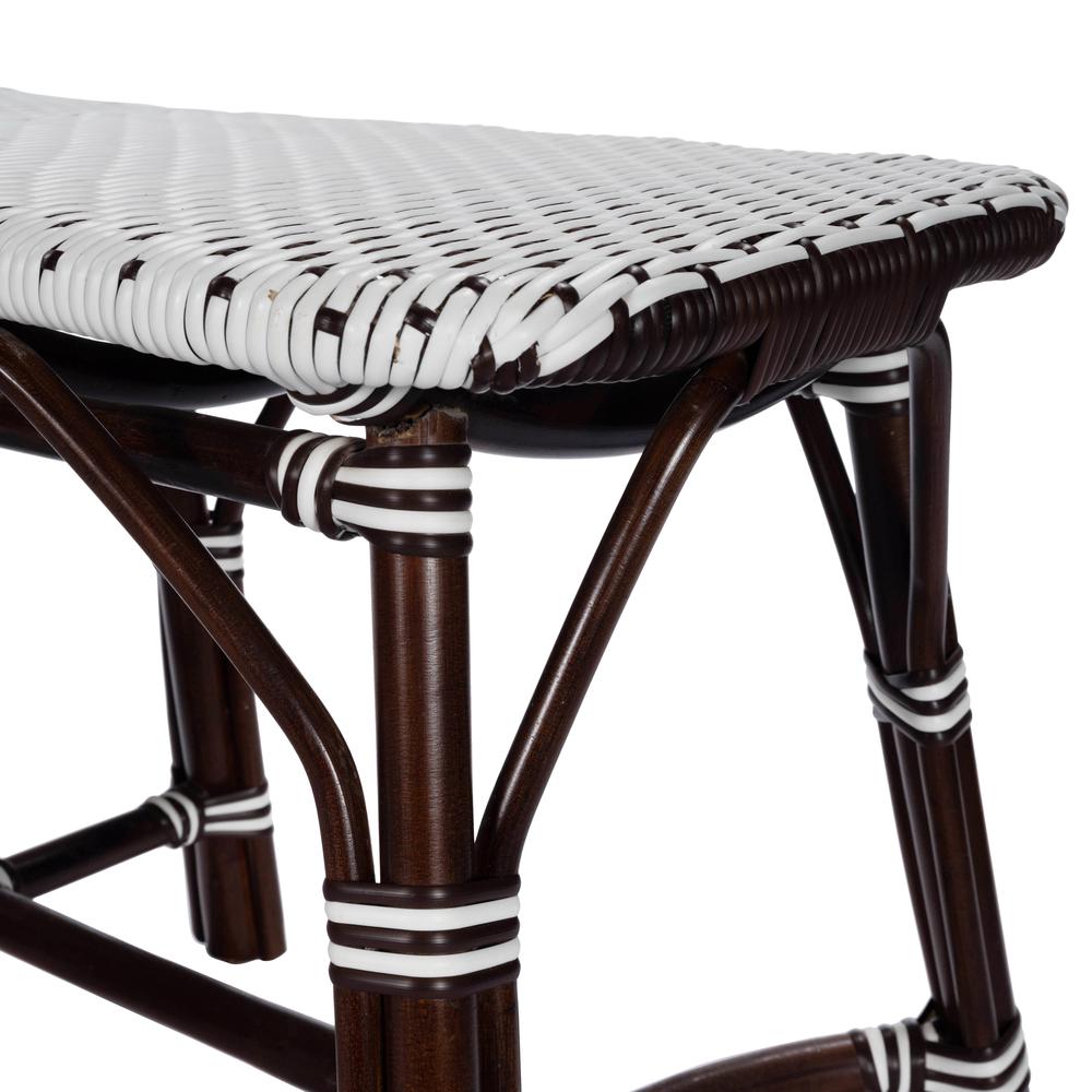 Marcella Rattan 42.5"W Bench, Dark Brown. Picture 9