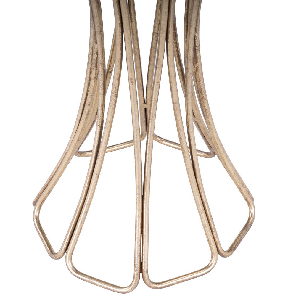 Faruh Metal & Mirrored Side Table, Silver. Picture 7