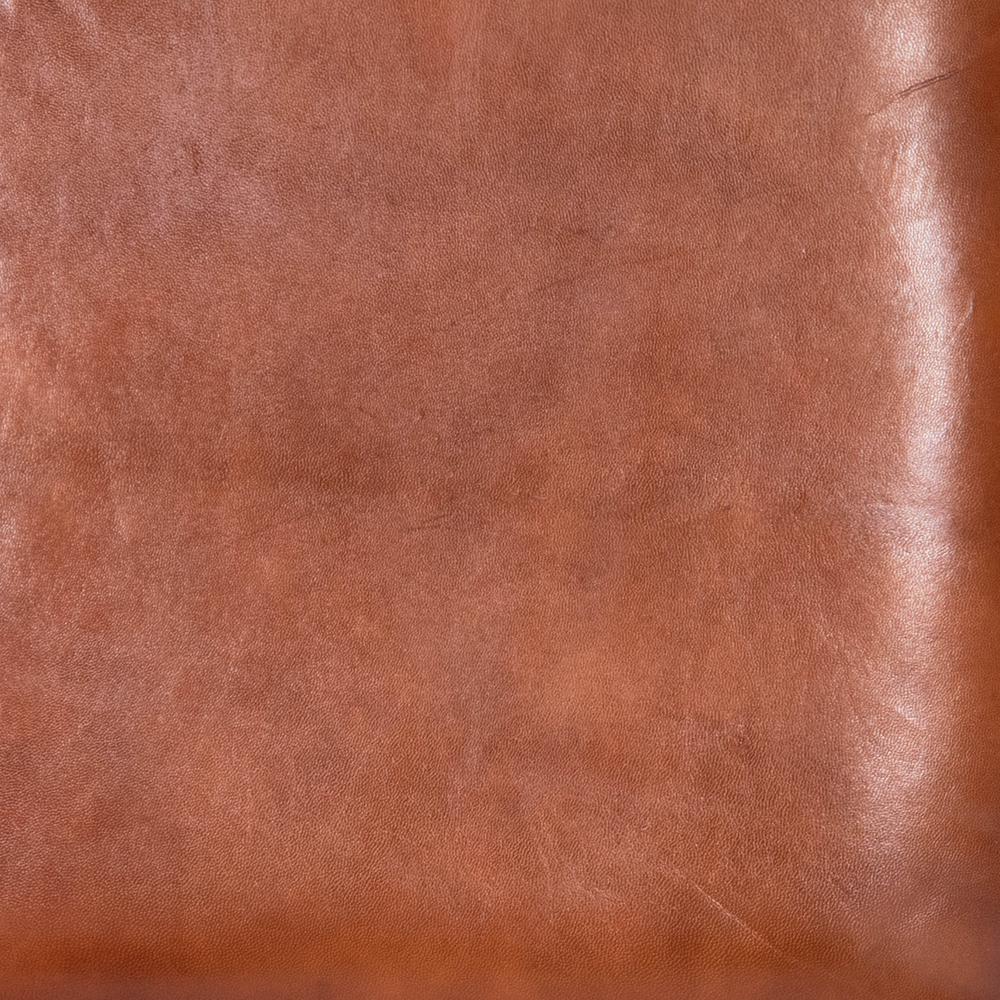 Lazarus Leather & Metal 31.5" Bar Stool, Medium Brown. Picture 7