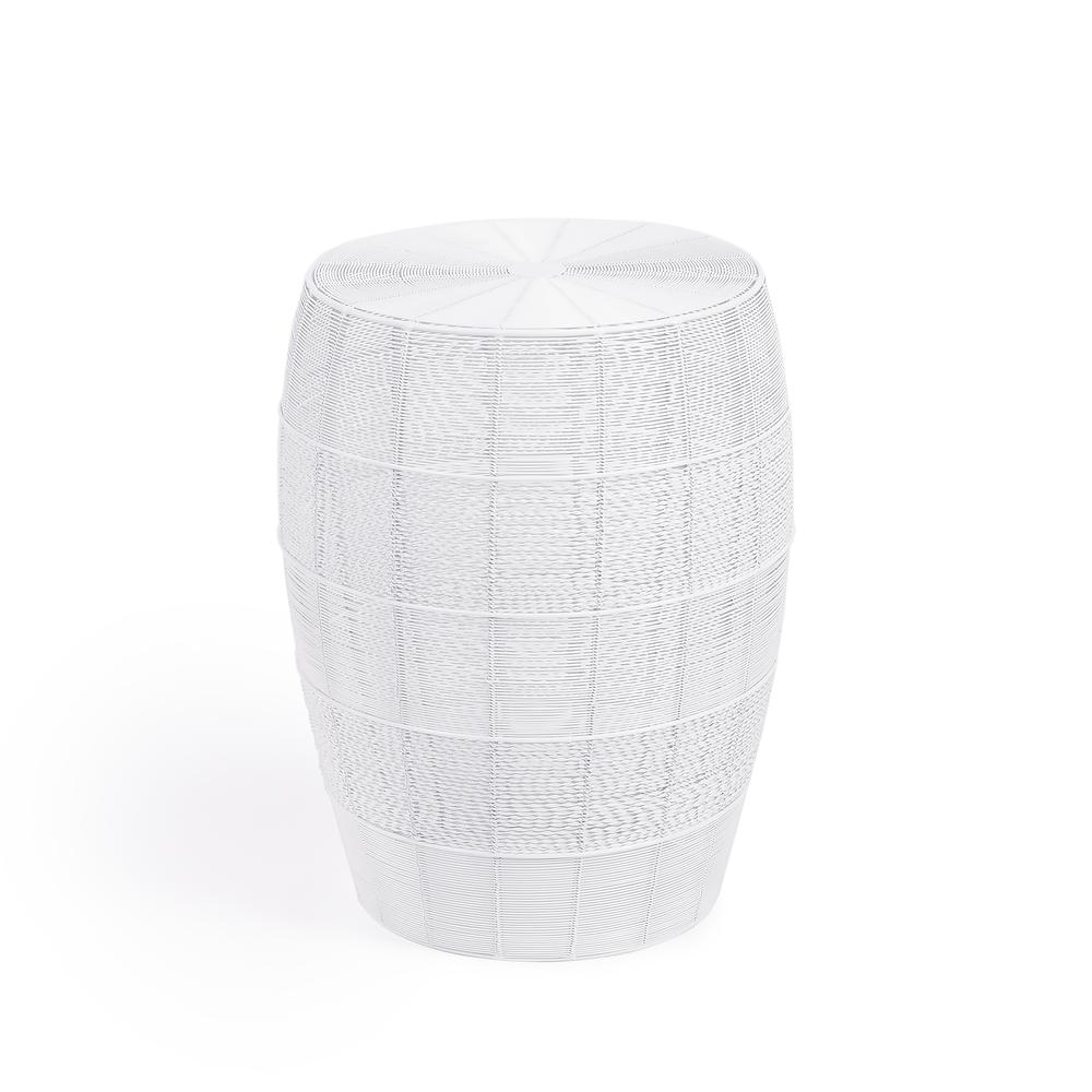 Bellarose  Metal Side Table, White. Picture 3