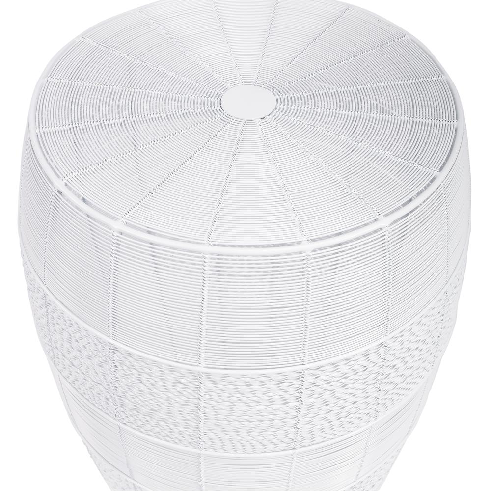 Bellarose  Metal Side Table, White. Picture 4