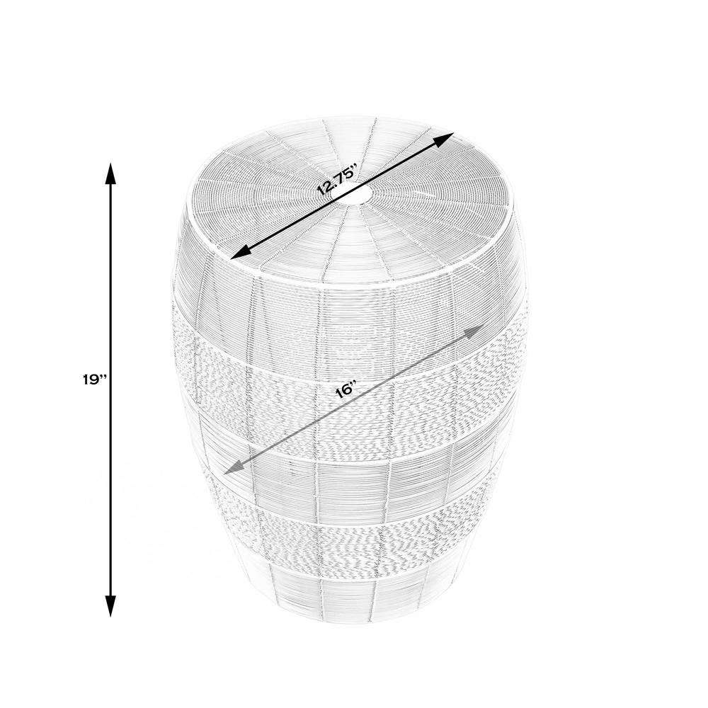 Bellarose  Metal Side Table, White. Picture 8