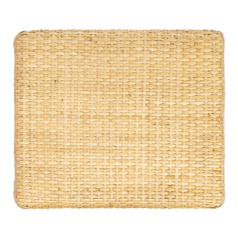 Robias Rectangular Rattan 24.5" Counter Stool, Natural. Picture 7