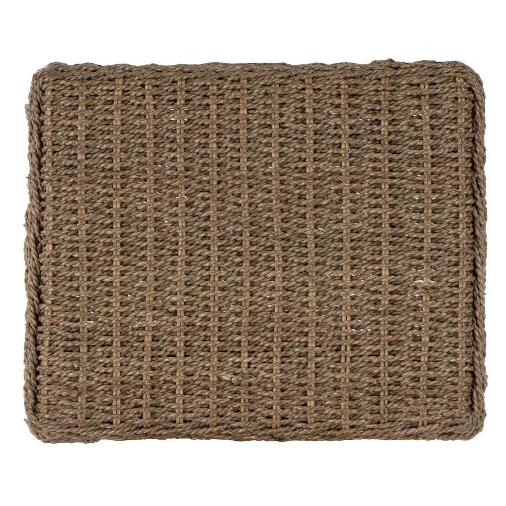 Robias 24.5 Rectangular Rattan & Mendong Grass 24.5" Counter Stool, Light Brown. Picture 4