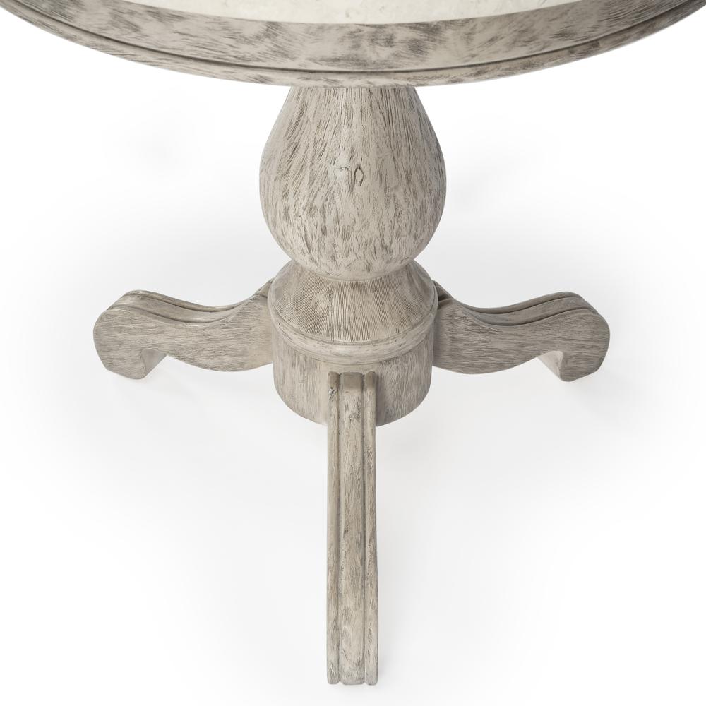 Danielle Marble 24" Pedestal Side Table, Gray. Picture 5