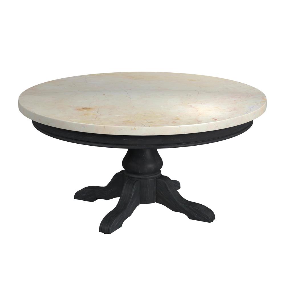 Danielle Marble Round Coffee Table, Black. Picture 1