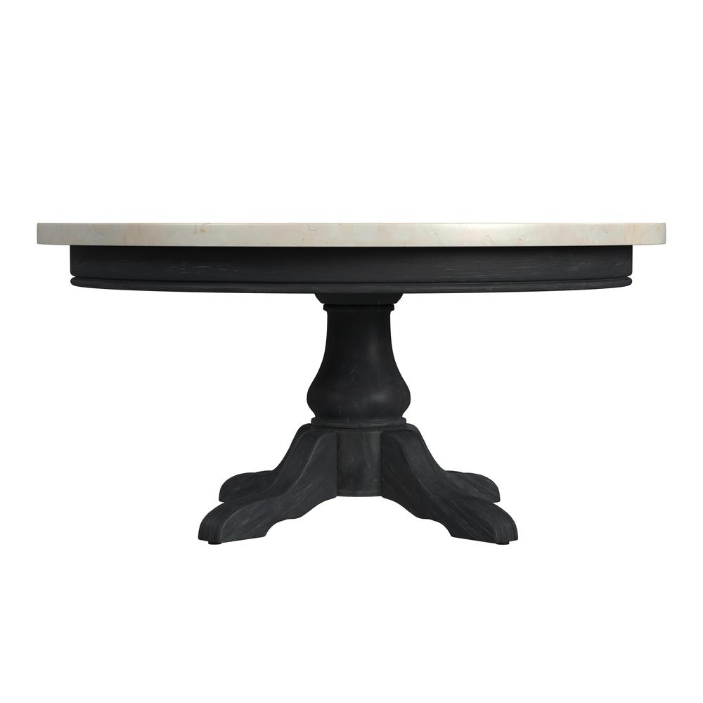 Danielle Marble Round Coffee Table, Black. Picture 4