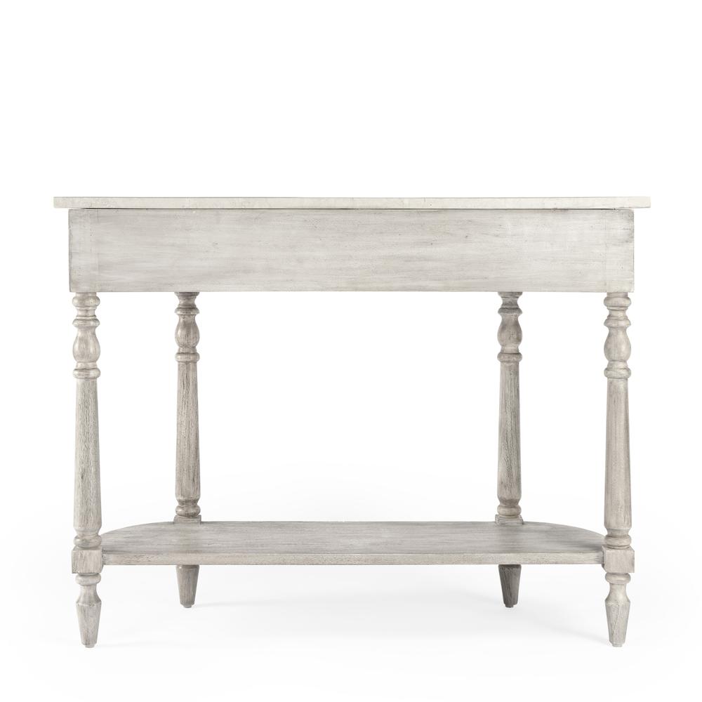 Danielle Marble 40" one- drawer Console Table, Gray. Picture 6