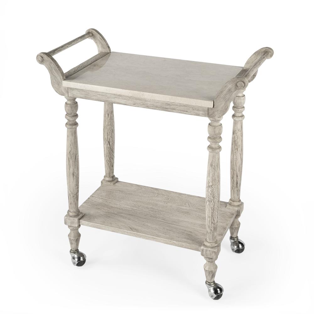 Danielle Marble Bar Cart, Gray. Picture 1