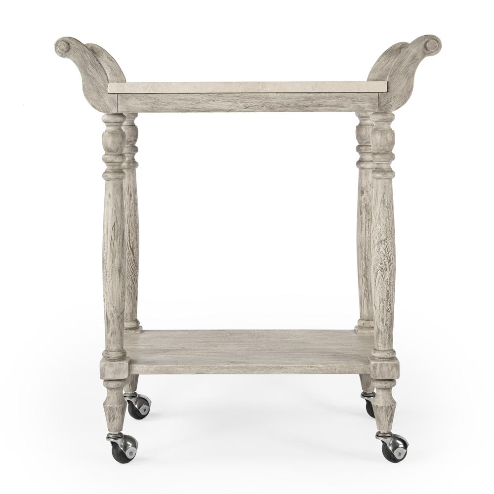 Danielle Marble Bar Cart, Gray. Picture 3