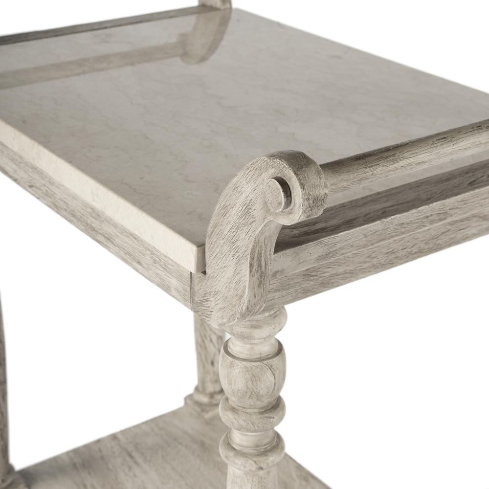 Danielle Marble Bar Cart, Gray. Picture 5