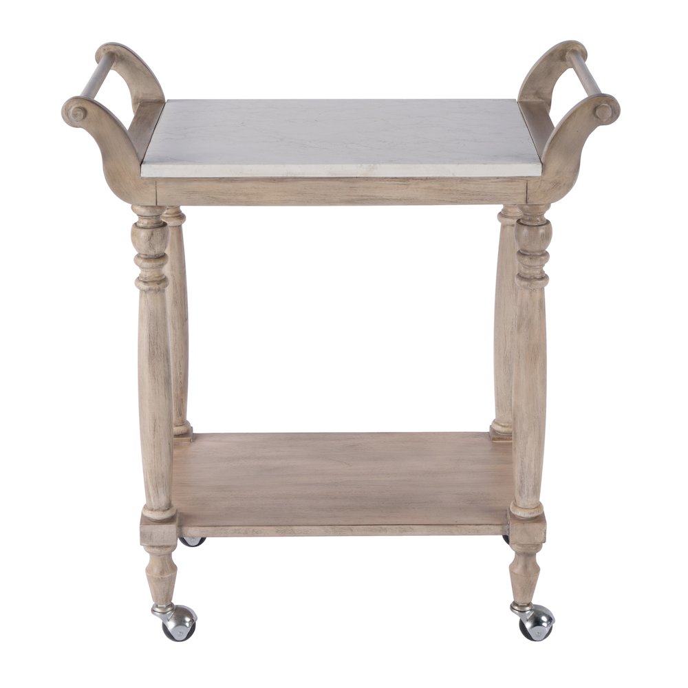 Danielle Marble Bar Cart, Tan/Beige. Picture 2
