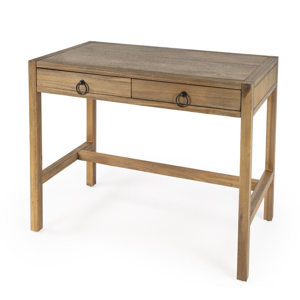 Lark Natural Wood Desk, Light Brown. Picture 1