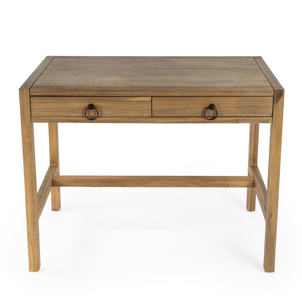 Lark Natural Wood Desk, Light Brown. Picture 3