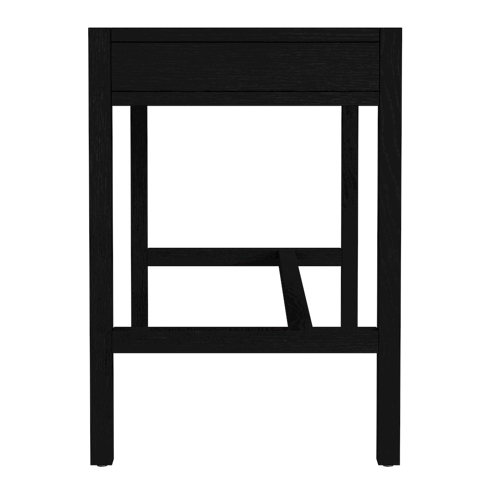 Lark 40 in. W Rectangular Wood 2 Drawer Writing Desk, Black. Picture 5