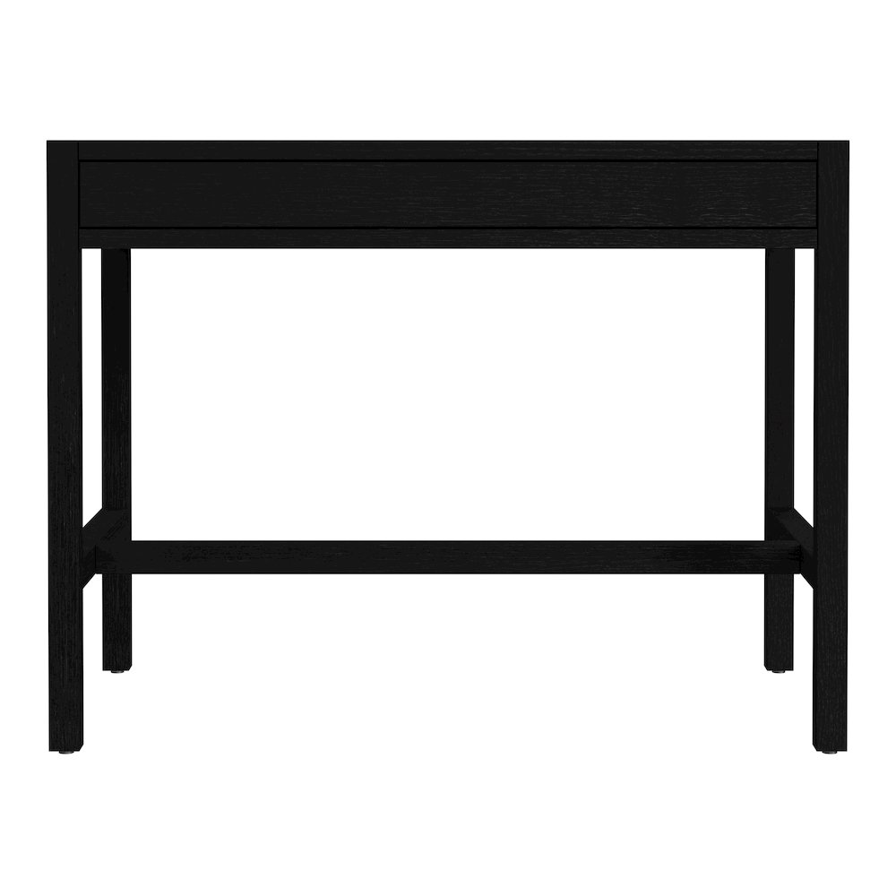 Lark 40 in. W Rectangular Wood 2 Drawer Writing Desk, Black. Picture 6