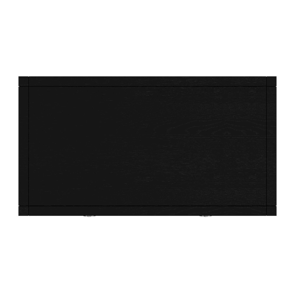 Lark 40 in. W Rectangular Wood 2 Drawer Writing Desk, Black. Picture 7