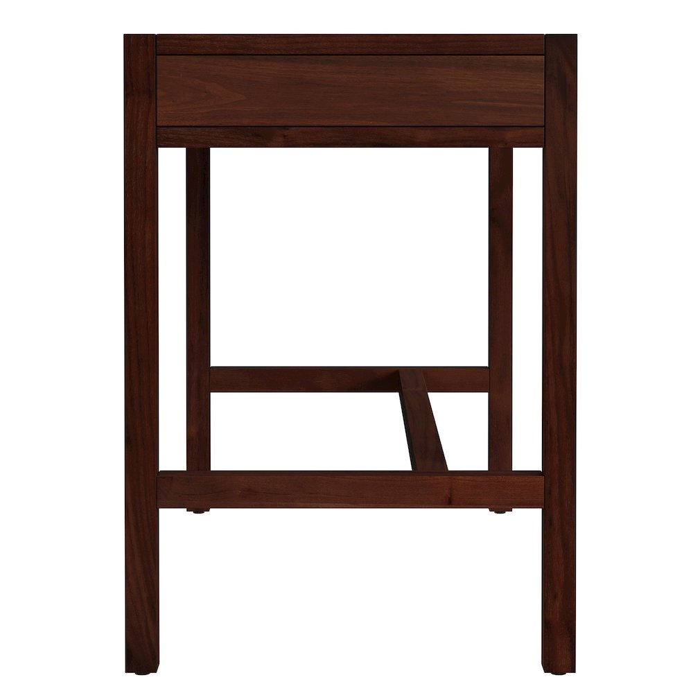 Lark 40 in. W Rectangular Wood 2 Drawer Writing Desk, Medium Brown. Picture 5