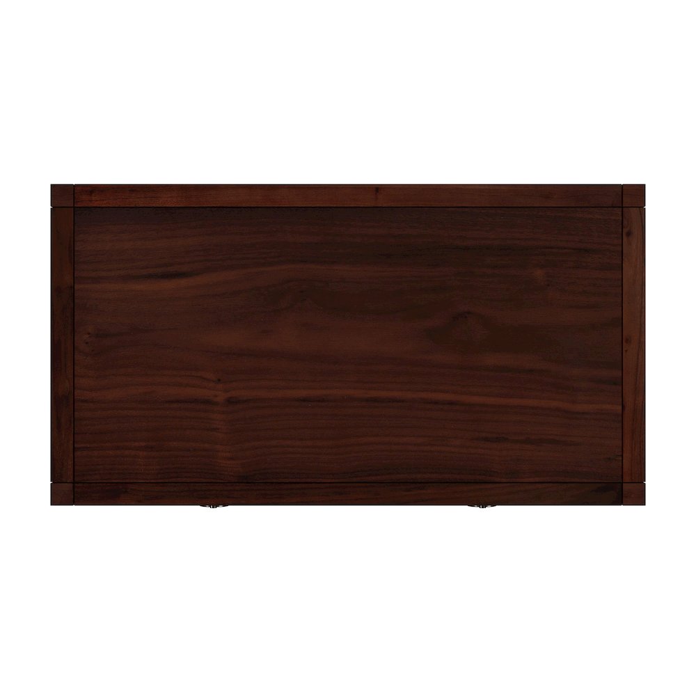 Lark 40 in. W Rectangular Wood 2 Drawer Writing Desk, Medium Brown. Picture 7