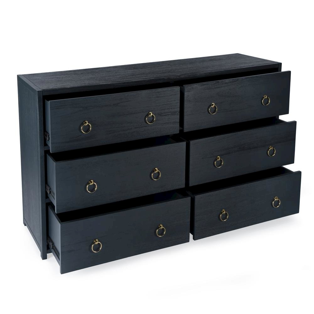 Navy Wood Dresser – 6 Drawer Dresser for Kids Bedroom or Guest Room. Picture 4