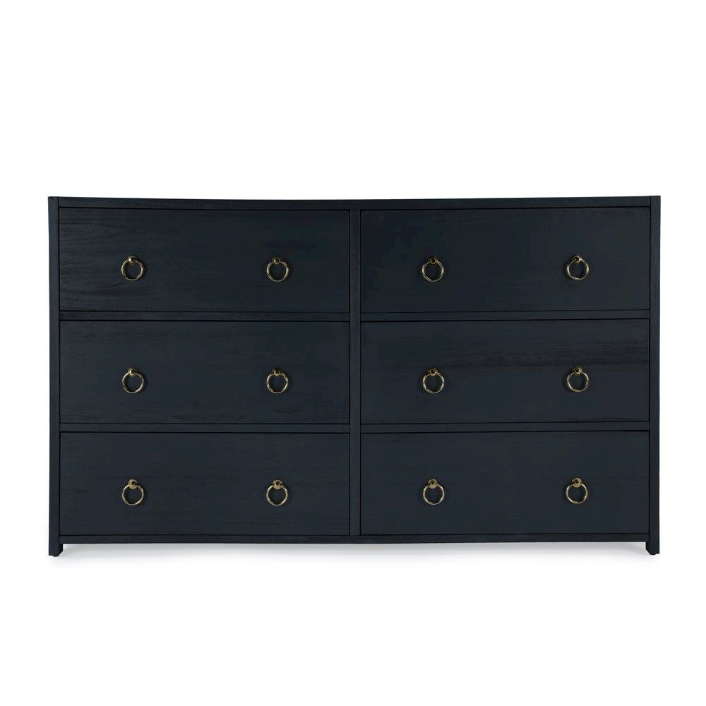 Navy Wood Dresser – 6 Drawer Dresser for Kids Bedroom or Guest Room. Picture 5