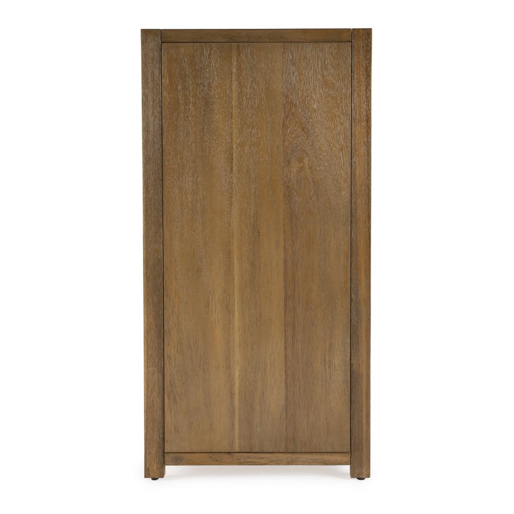 Lark 6 Drawer Natural Wood Dresser, Light Brown. Picture 4