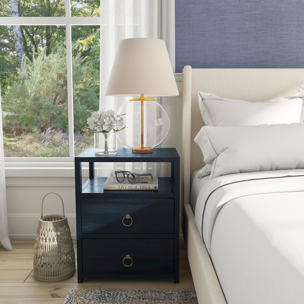 Lark Nightstand, Navy Blue. Picture 11
