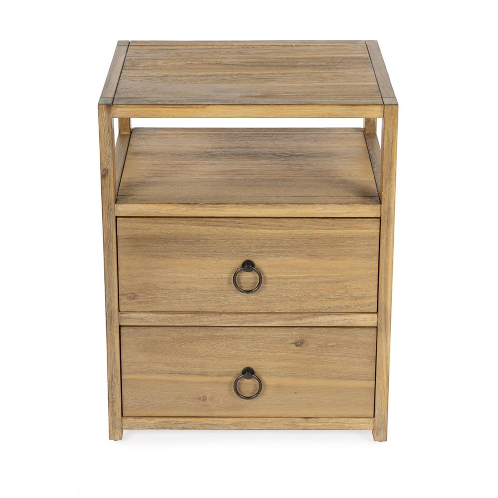 Lark Natural Wood Nightstand, Light Brown. Picture 3