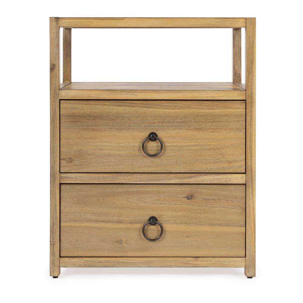 Lark Natural Wood Nightstand, Light Brown. Picture 4