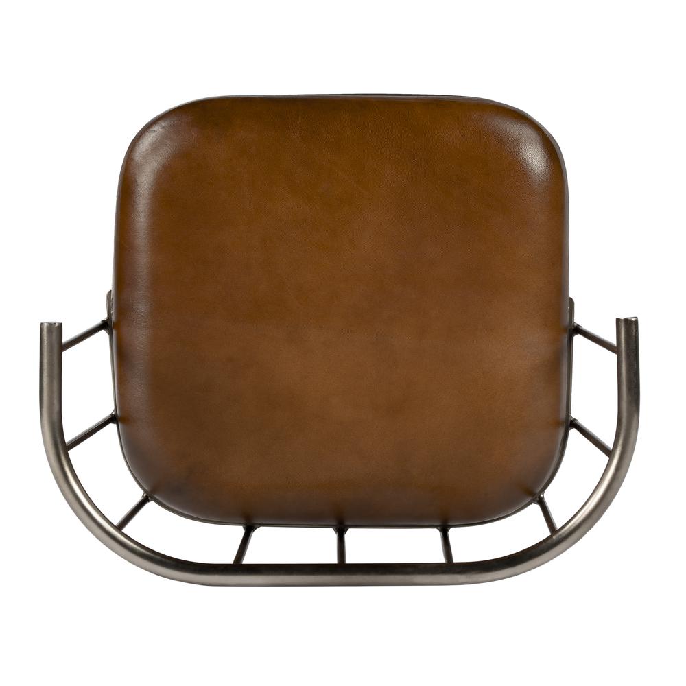 Coriander Iron & Leather 25" Counter Stool, Multi-Color. Picture 7