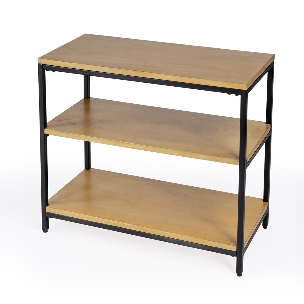 Hans 3 Shelf Bookcase, Light Brown. Picture 1