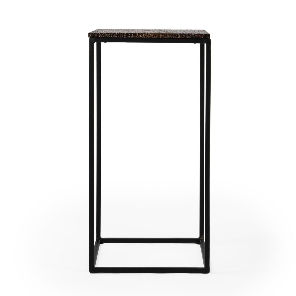 Lacrossa Top Side Table, Bronze. Picture 3