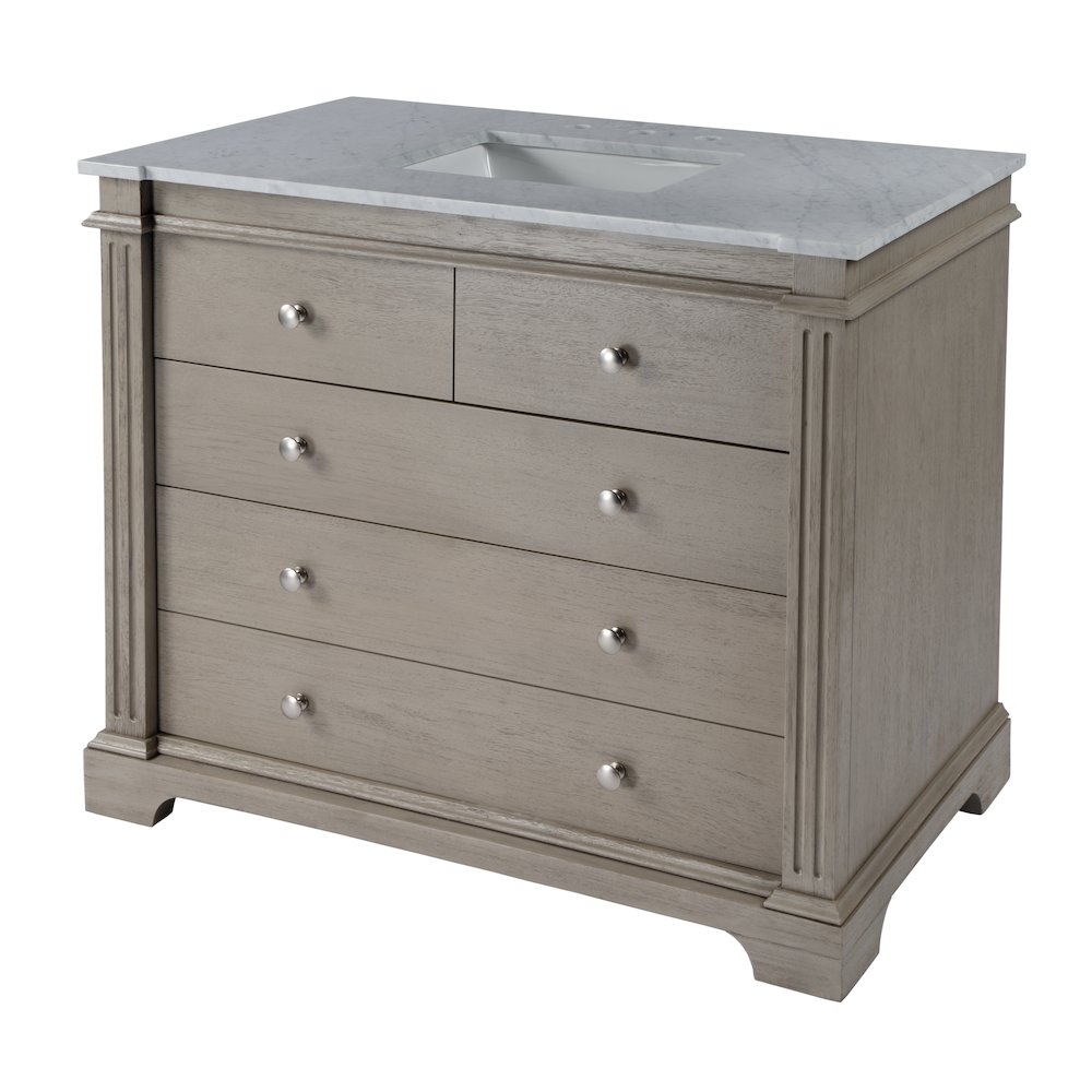 Rachelle 42 in. W Single Bathroom Vanity Set, Gray. Picture 1