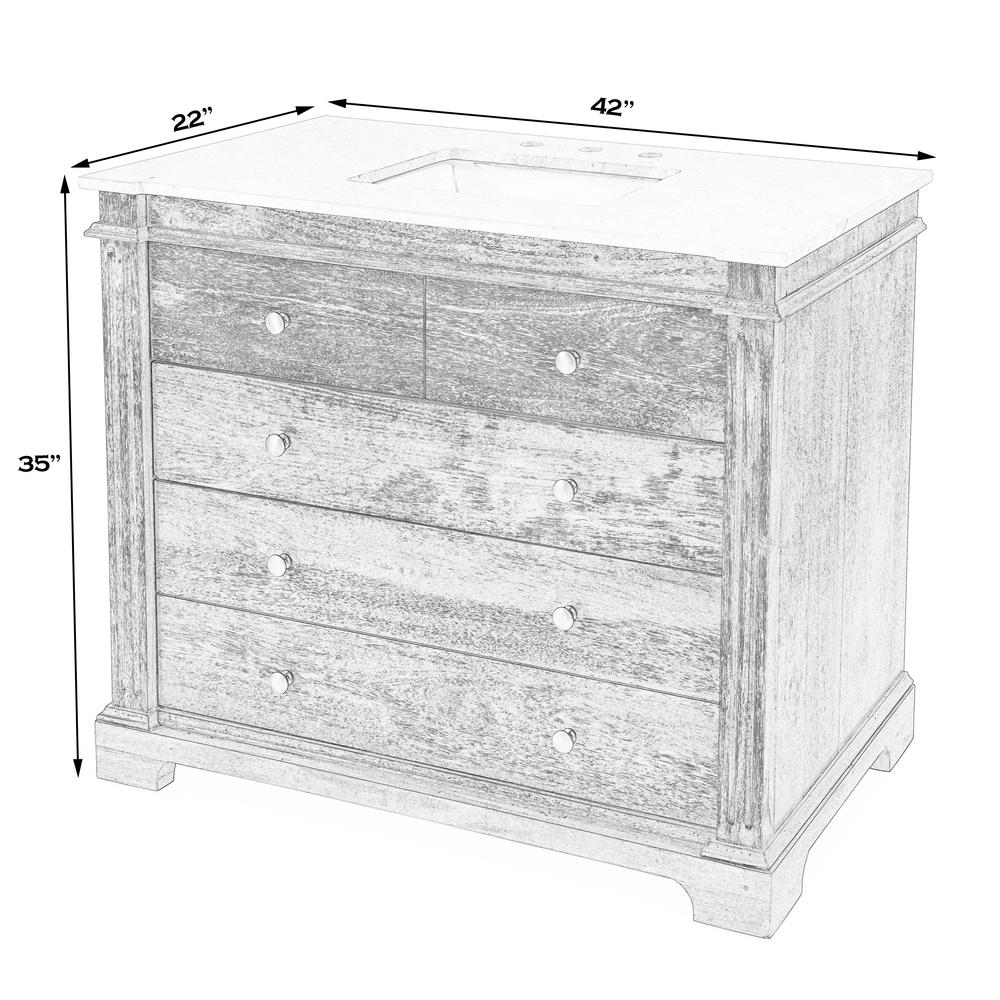 Rachelle 42 in. W Single Bathroom Vanity Set, Light Brown. Picture 7