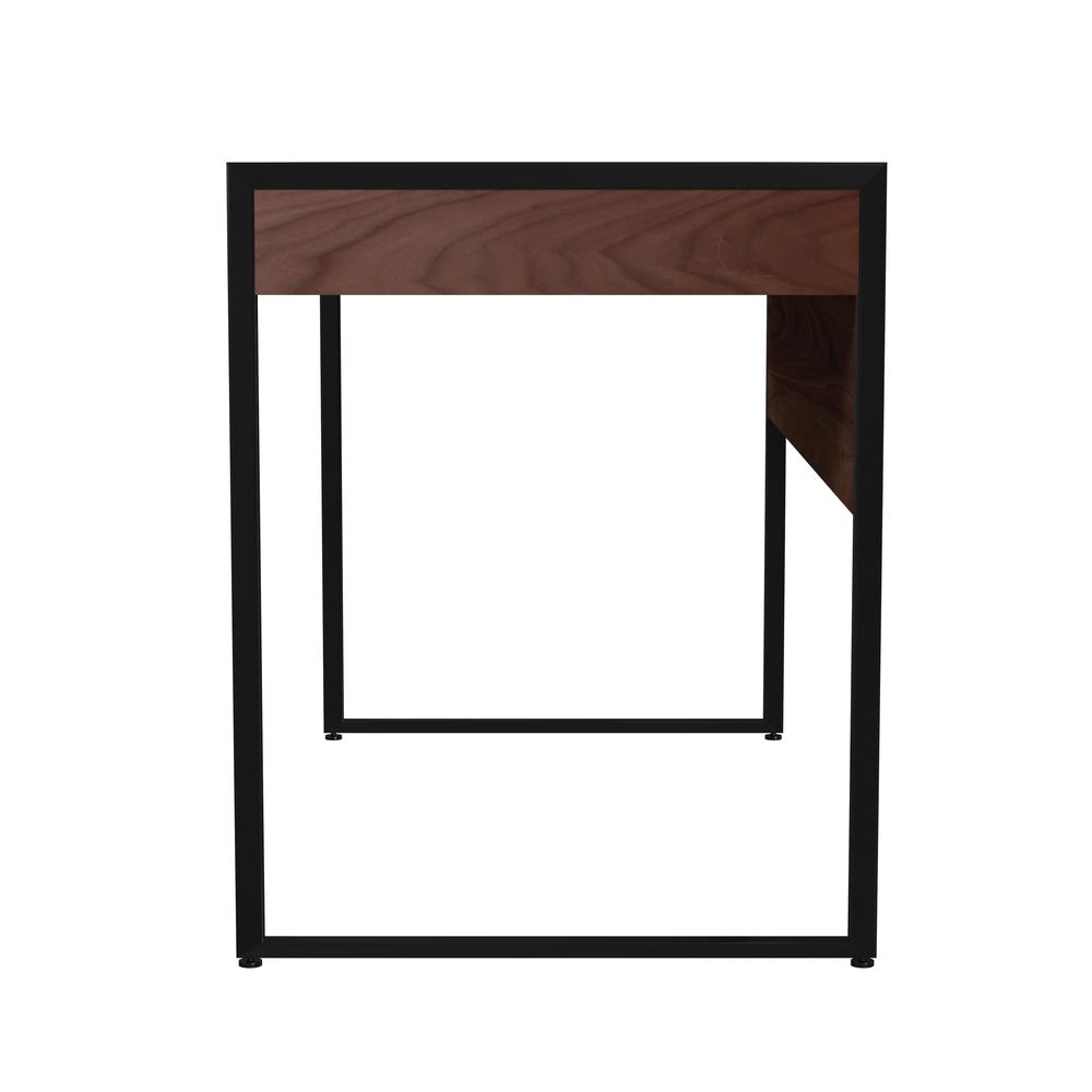 Drake 2-Drawer Walnut Writing Desk, Medium Brown. Picture 3